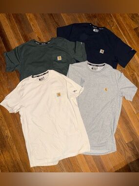 Carhartt Men Force Relaxed Fit Midweight SS Pocket T-Shirt 104616 BUNDLE X4